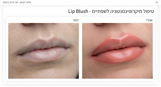 ליפ בלאש - איפור קבוע